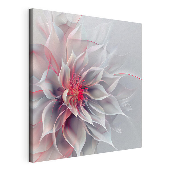 Witte en roze bloem Canvas Schilderijen Witte en roze bloem