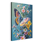 Canvas Schilderijen Vlinder op een bloem