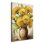 Canvas Schilderijen Gele bloemen in een vaas