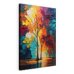Canvas Schilderijen Canvas prints Painting of trees with colorful leaves