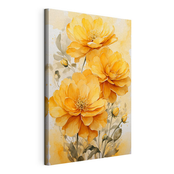 Canvas prints Painting of orange flowers Canvas Schilderijen Canvas prints Painting of orange flowers