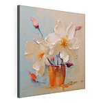 Canvas Schilderijen Schilderij van bloemen in een vaas