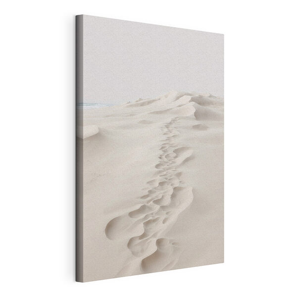 Voetafdrukken in het zand Canvas Schilderijen Voetafdrukken in het zand