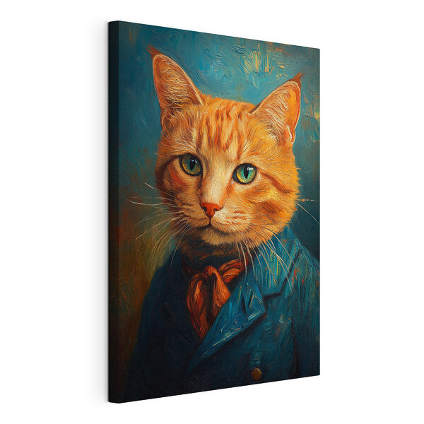 Canvas Schilderijen Kat in pak