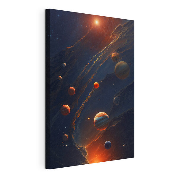 Canvas Schilderijen Planeten in de ruimte