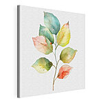 Canvas Schilderijen Aquarel van een blad