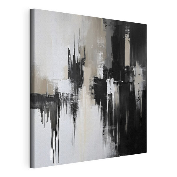 Zwart-wit schilderij Canvas Schilderijen Zwart-wit schilderij