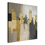 Canvas Schilderijen Schilderij van een skyline van een stad