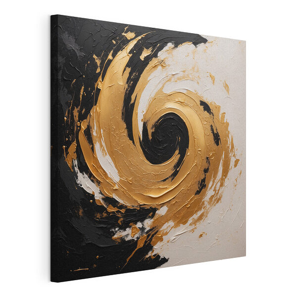 Canvas Schilderijen Wervelende storm van room en nacht