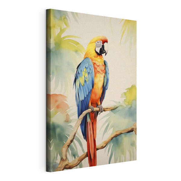 Kleurrijke vogel op een tak Canvas Schilderijen Kleurrijke vogel op een tak