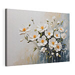 Canvas Schilderijen Schilderij van witte bloemen