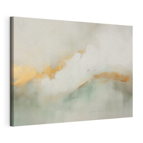 Canvas Schilderijen Schilderij van een bergketen