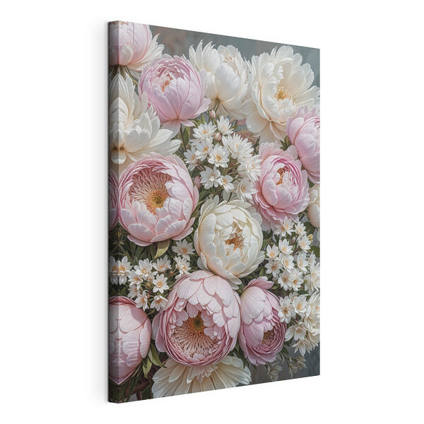 Groep bloemen in een boeket Canvas Schilderijen Groep bloemen in een boeket