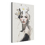 Canvas Schilderijen Vrouw met bloemen in haar haar