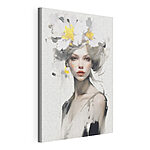 Canvas Schilderijen Vrouw met bloemen in haar haar