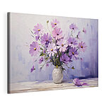 Canvas Schilderijen Schilderij van bloemen in een vaas