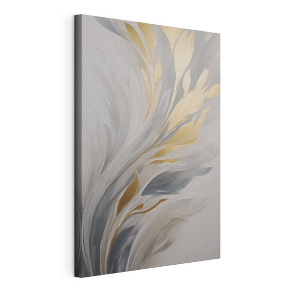 Canvas Schilderijen Artistieke abstractie van sierlijke bladeren