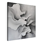 Canvas Schilderijen Witte en grijze abstracte kunst