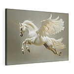 Canvas Schilderijen Wit paard met vleugels