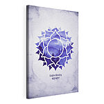Canvas Schilderijen Blauw en wit bloemmotief