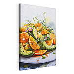 Canvas Schilderijen Bord met fruit en groenten
