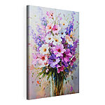 Canvas Schilderijen Schilderij van bloemen in een vaas