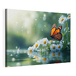 Canvas Schilderijen Vlinder op een bloem