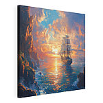 Canvas Schilderijen Schip in het water