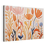 Canvas Schilderijen Schilderij van bloemen en bladeren