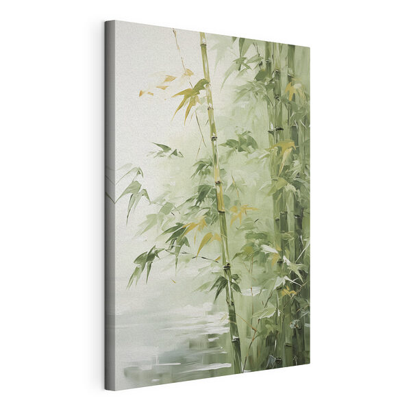 Canvas Schilderijen Schilderij van een bamboeboom