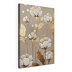 Canvas Schilderijen Schilderij van bloemen en bladeren