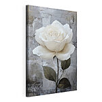 Canvas Schilderijen Schilderij van een witte roos