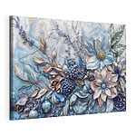 Canvas Schilderijen Florale elegantie in zachte tinten
