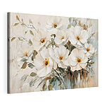 Canvas Schilderijen Schilderij van witte bloemen