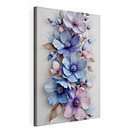 Canvas Schilderijen Delicate bloemen in zachte tinten