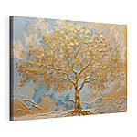 Canvas Schilderijen Artistieke boom tegen een serene achtergrond