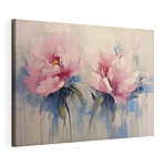 Canvas Schilderijen Schilderij van roze bloemen