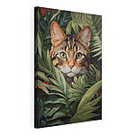 Canvas Schilderijen Kat in de jungle