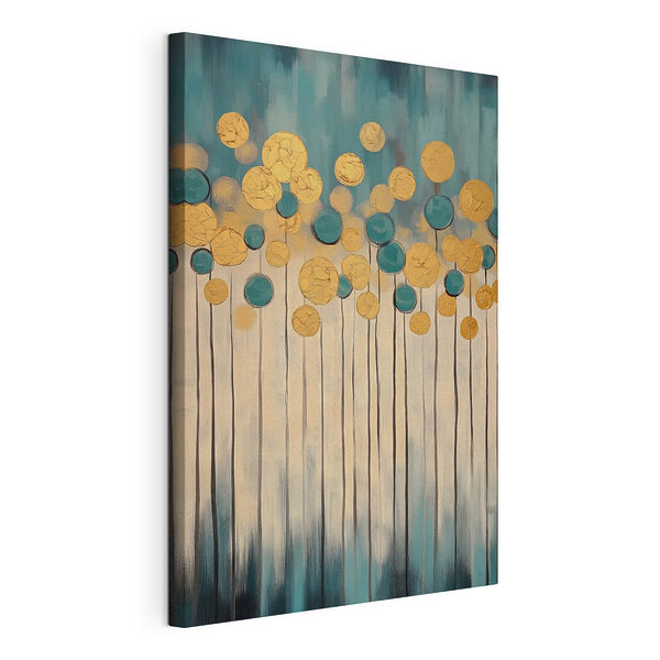 Grillige bloemen in levendige kleuren Canvas Schilderijen Grillige bloemen in levendige kleuren