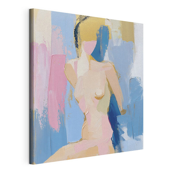 Canvas Schilderijen Schilderij van een vrouw