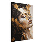 Canvas Schilderijen Elegante schoonheid met artistieke flair
