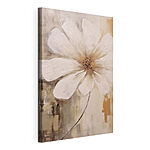 Canvas Schilderijen Schilderij van een witte bloem