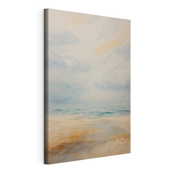 Schilderij van een strand Canvas Schilderijen Schilderij van een strand