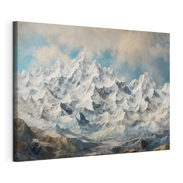 Bergketen met sneeuw Canvas Schilderijen Bergketen met sneeuw