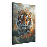 Canvas Schilderijen Tijger met een kroon