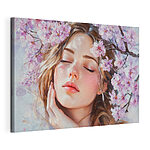 Canvas Schilderijen Zachte schoonheid omarmd door bloesems