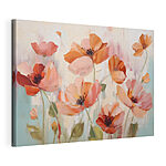 Canvas Schilderijen Schilderij van bloemen op een wit oppervlak