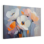 Canvas Schilderijen Schilderij van witte bloemen