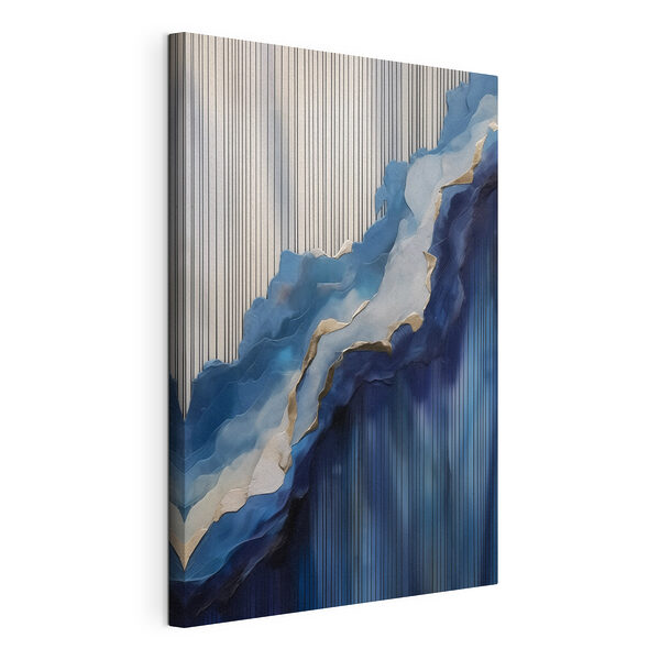 Artistieke mix van blauw en texturen Canvas Schilderijen Artistieke mix van blauw en texturen