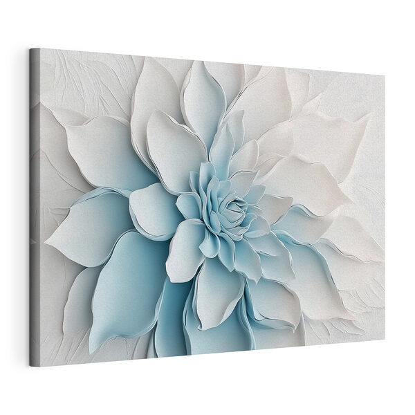 Witte bloem van papier Canvas Schilderijen Witte bloem van papier